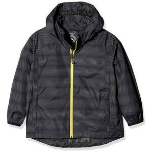 NEW KILLTEC boy's fedon jr packable waterproof rain jacket in dark grey
